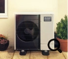 Outdoor heat pump fan unit heating the Boilermate A-Class Ecodan